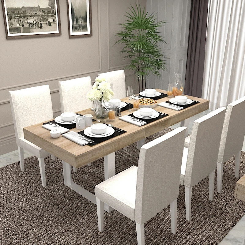 Streamdale Modern Farmhouse Extendable Dining Table
