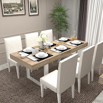 Streamdale Modern Farmhouse Extendable Dining Table