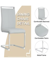 Streamdale Industrial Black Dining Table with 4 Pu Cushion Chairs