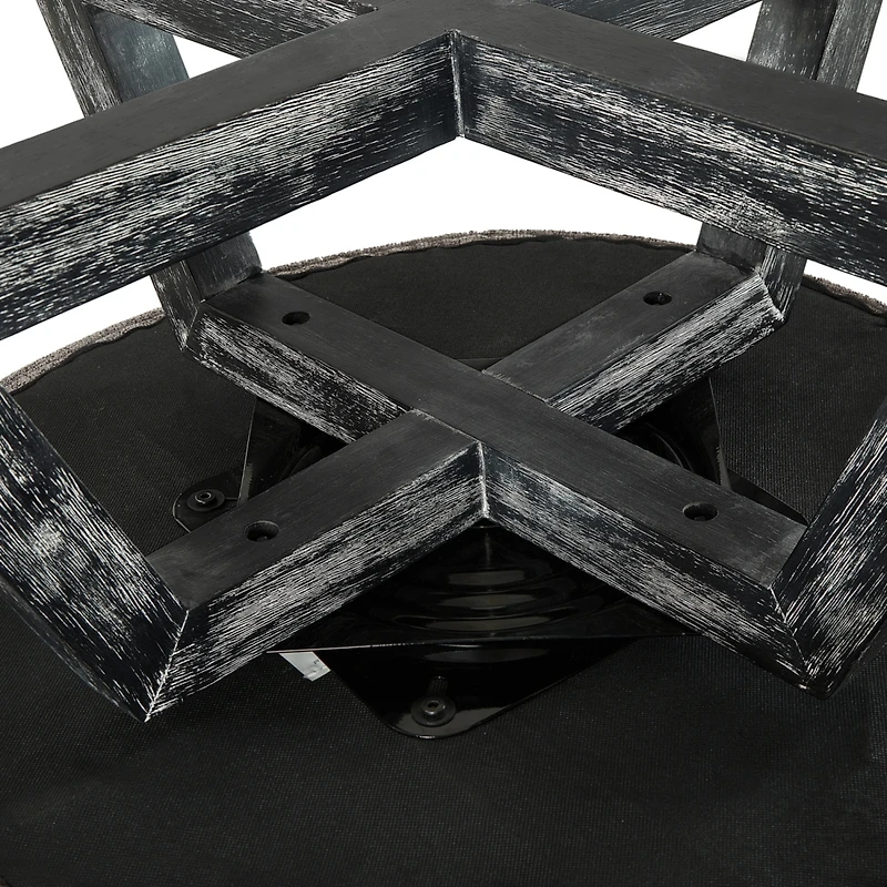 Simplie Fun Swivel chair with cross-shaped wooden base, Lounge chair with solid wood legs, 360freely Swivel chair, Classic linen Fabric for living roo