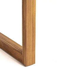 Outdoor 69" Acacia Wood Dining Table, Sandblast Natural Finish