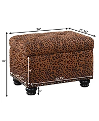 Convenience Concepts 24" Printed Fabric 5th Avenue Storage Ottoman