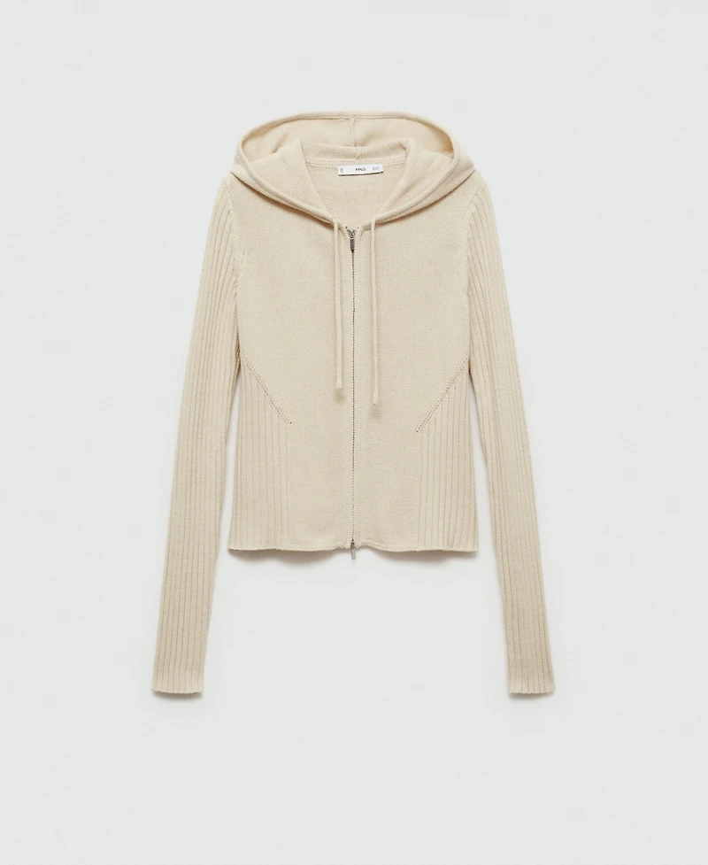Mango Women's Zip Hooded Cardigan