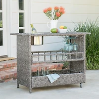 Simplie Fun Puerta Wicker Barcart