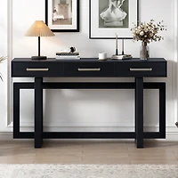Streamdale Furniture Elegant Console Table with Three Drawers, Extra Long Entryway Table for Entryway, Hallway, Living Room, Foyer, Corridor
