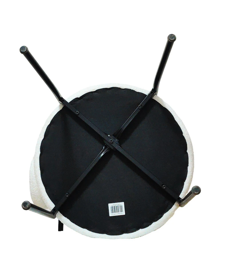 Streamdale Furniture Scalable Dining Table Table Set for 4-8 Person for Dining Room, Curved Backrest Round Upholstered Soft padded armless dining chai