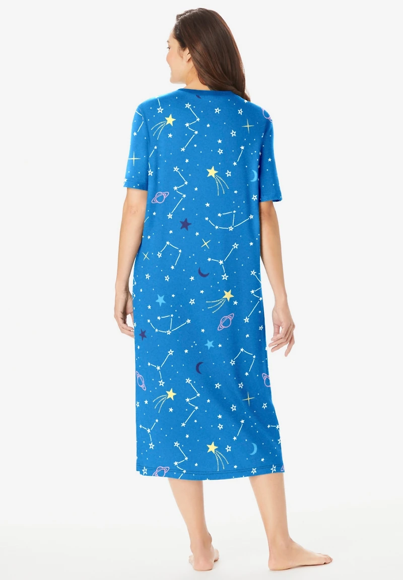 Dreams & Co. Women's Long Print Sleepshirt