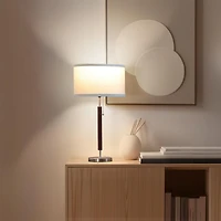 Carter Wood Led Table Lamp Bundle (26"), Bulbs Included