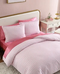Betsey Johnson Wonderland Stripe Reversible 2-Pc. Duvet Cover Set, Twin
