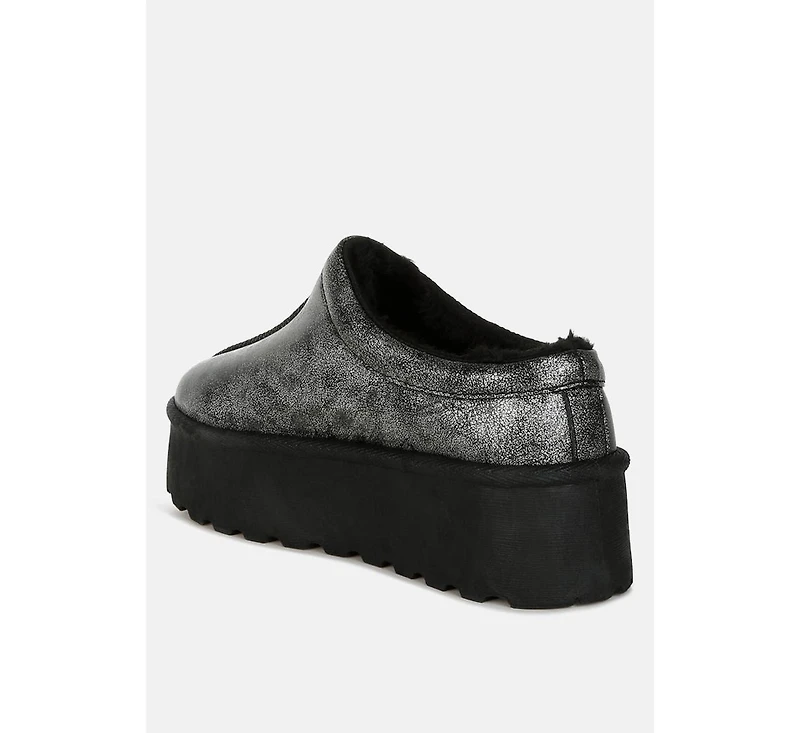 Lottys Faux Leather Platform Classic Slip-On