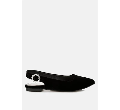 Dolan Velvet Slingback Flat Womens Sandals Women