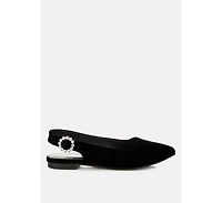 Dolan Velvet Slingback Flat Womens Sandals Women