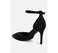 Wanda Pearls & Sequins Embellished Stiletto Sandals