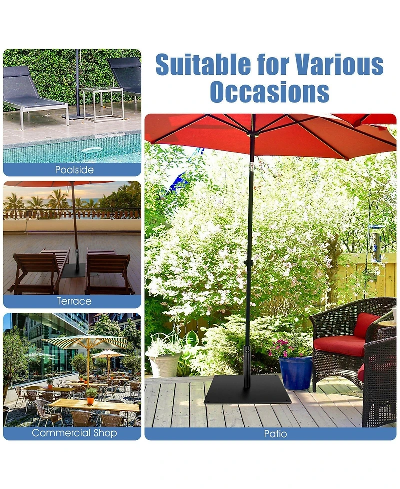 Skonyon 42 Lbs Weighted 25 Inch Square Patio Umbrella Base