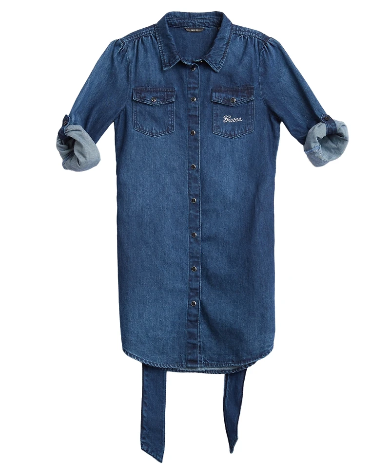 Guess Big Girls Long Sleeve Denim Dress