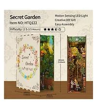 Flash Popup Diy 3D Book Nook Kit Secret Garden 80pcs