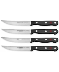 Wusthof Gourmet Black 4-Pc. Steel Steak Knife Set