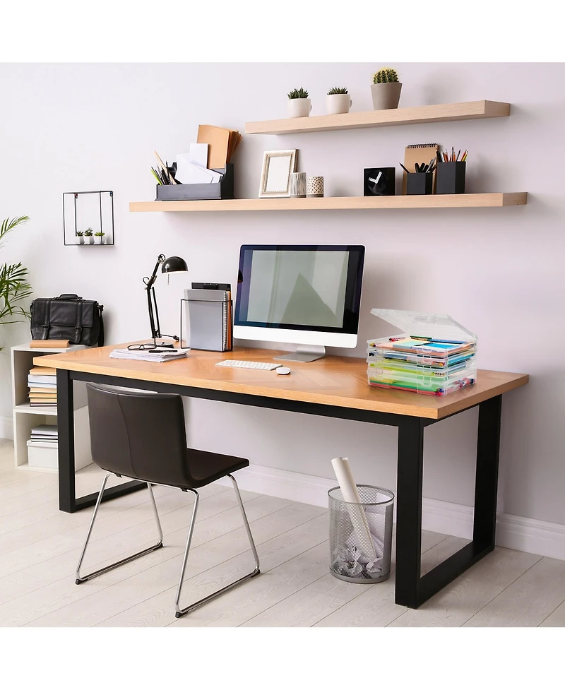 Sorbus Set of 12 Thin Clear Stackable Portable Project Case Fits 10"x12"