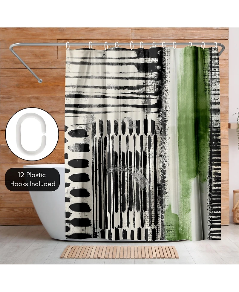 Abstract Shower Curtain No Borders Shower Curtain by Pi Creative Art