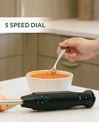 Willow Kitchen 5-Speed Immersion Hand Blender with Turbo Mode - Powerful Blending for Smoothies, Soups, and Baby Food