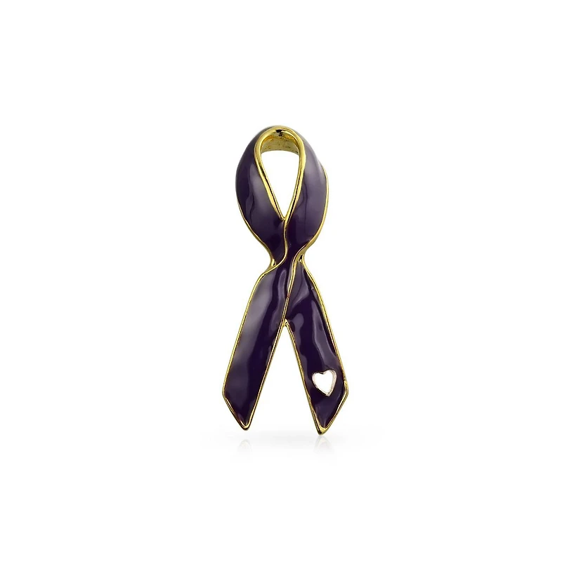 Bling Jewelry Prevention Pink Ribbon Breast Cancer Survivor Brooch Pin Gold Heart Accessory