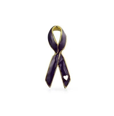 Bling Jewelry Prevention Pink Ribbon Breast Cancer Survivor Brooch Pin Gold Heart Accessory