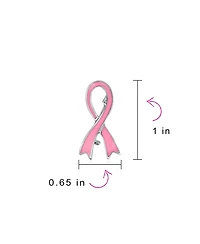 Bling Jewelry Prevention Pink Ribbon Breast Cancer Survivor Brooch Pin Gold Heart Accessory