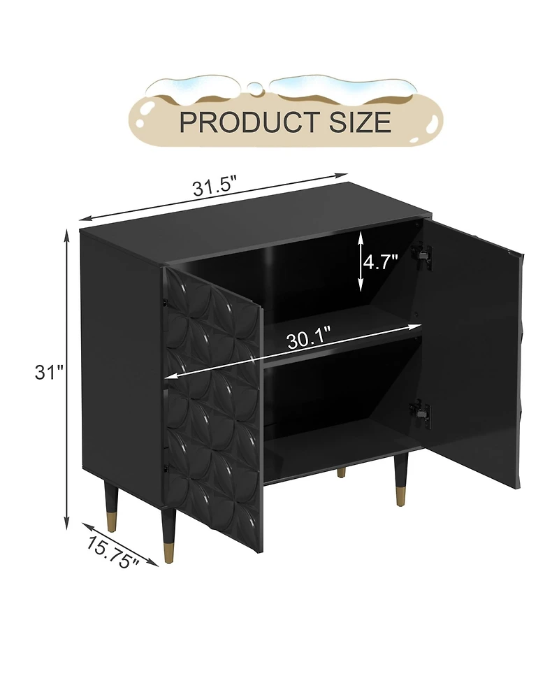 Boyel Living 2 Door Locker Accent Cabinet