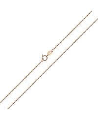 Bling Jewelry Rose Gold Plated .925 Sterling Silver Cuban Cable Link Chain Necklace for Women - 1mm Thin, Nickel-Free 18 Inch