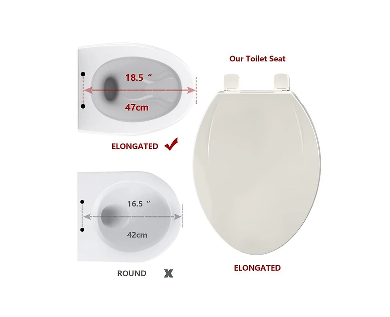 Gaomon Toilet Seat Elongated,Toilet Seat with Toddler Seat Built in, Potty Training Toilet Seat Fits Both Adult and Child, with Soft Close,Easy Instal