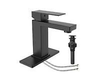 Bathroom Sink Faucet,Bathroom Sink Faucet for 1 or 3 Hole with Pop Up Drain Stopper and Water Supply Hoses,Deck Plate Included