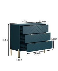 3-Drawer Dresser Chest Cabinet