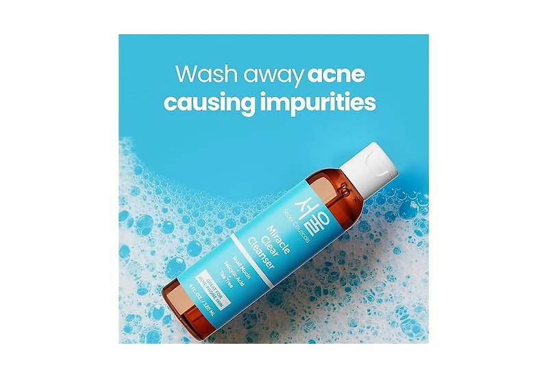 Seoul Ceuticals Korean Skin Care Face Wash for Acne Prone Skin Miracle Clear Face Cleanser K Beauty Skincare