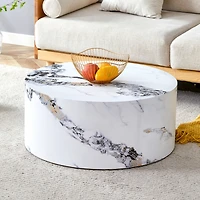 Streamdale Versatile Cylindrical Table with Patterned Design