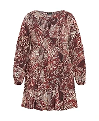 City Chic Plus Alinda Mini Print Dress