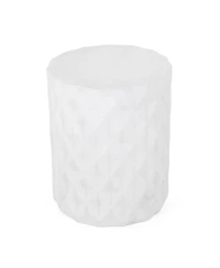 Streamdale Geometric Concrete Side Table Lightweight, Sturdy, No Assembly