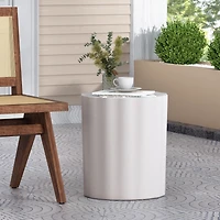 Streamdale Versatile Concrete End Table Indoor/Outdoor, Lightweight, No Assembly