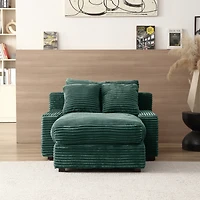 Modern Luxury Sofa Couch for Living Room Quality Corduroy Upholstery Sleeper Sofa Bed Daybed Green