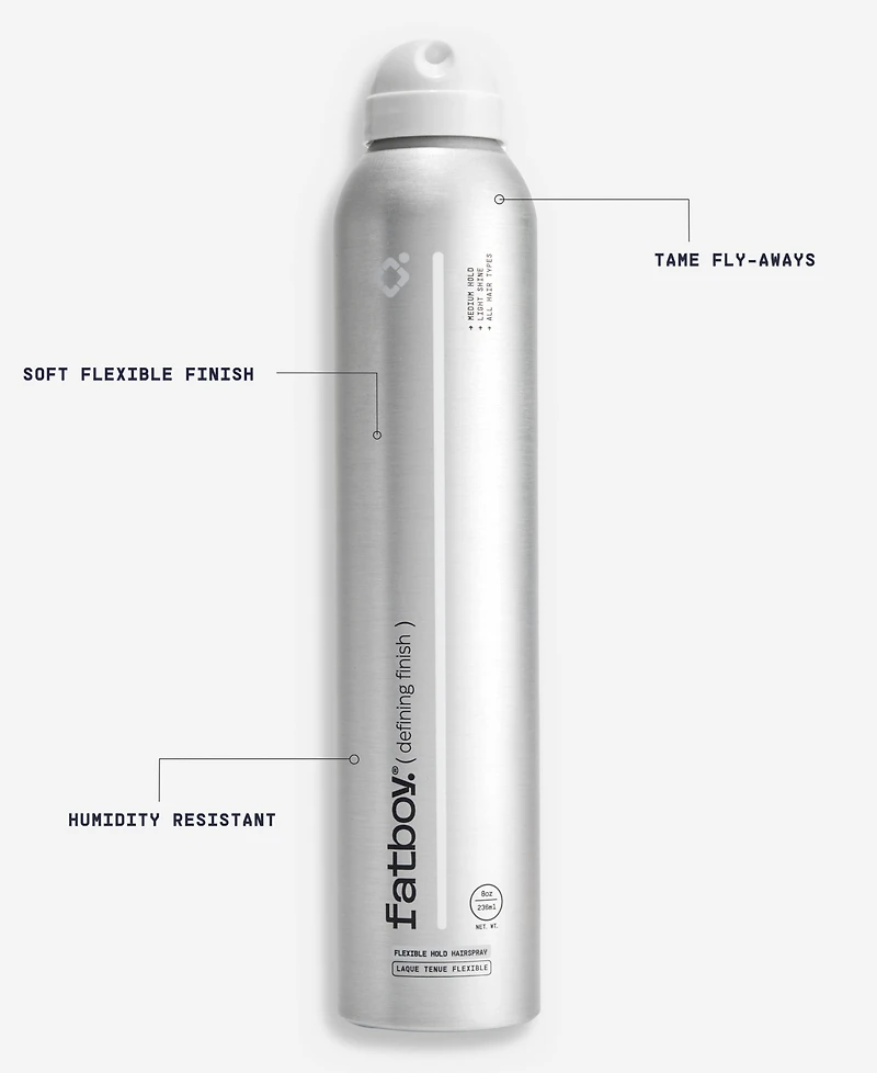 Fatboy Defining Finish Flexible Hold Hairspray, 8 oz.
