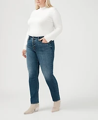 Silver Jeans Co. Plus Most Wanted Mid Rise Straight Leg