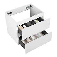 Streamdale Wall Mounted Vanity, White, 2-Drawer, Pre-Assembled