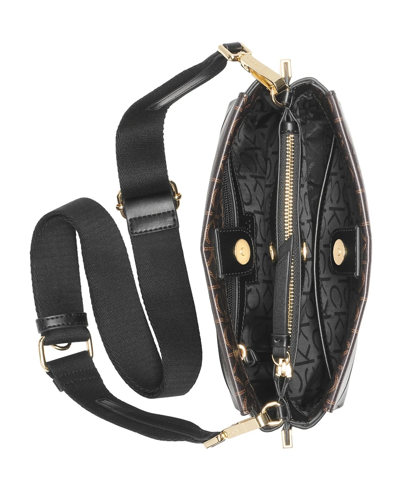 Calvin Klein Bianca Signature Adjustable Crossbody Bag