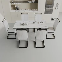 Streamdale Expandable Dining Table Set Table and Cushioned Chairs