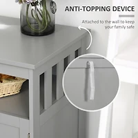 Sideboard Buffet Cabinet, Modern Kitchen Cabinet, Coffee Bar Cabinet with 2-Level Shelf and Open Compartment, Grey