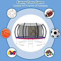 Streamdale Furniture 12FT Trampoline with Enclosure - Recreational Trampolines with Ladder, Astm Approval Outdoor Trampoline for Kids