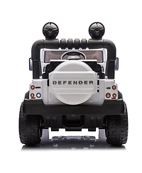 Streamdale Furniture Licensed 2015 Land Rover Defender 90,24V Kids Ride On Xxl Car W/Parents Control,2wd, Four-wheel suspension, Bluetooth, MP3,Music,