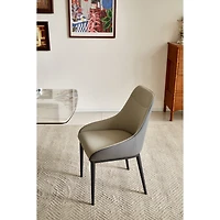 Dining Chair Modern Pu Leather Dining Room Chair with Sturdy Metal Legs, Upholstered Seat Dinner Chairs Accent Side Chairs for Indoor Kitchen Living R
