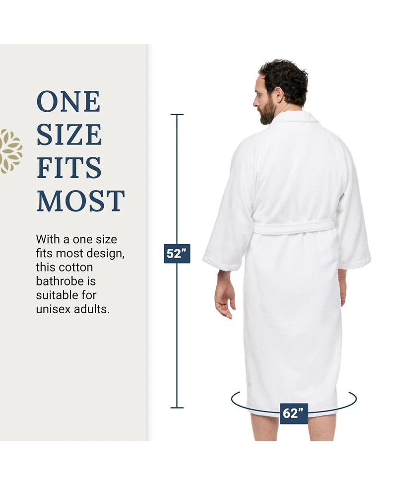 Ben Kaufman 100% Cotton Robe - Cotton Bathrobes for Men & Women - Hotel-Inspired Plush Robes - Soft, Machine Washable Bathrobes