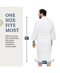 Ben Kaufman 100% Cotton Robe - Cotton Bathrobes for Men & Women - Hotel-Inspired Plush Robes - Soft, Machine Washable Bathrobes