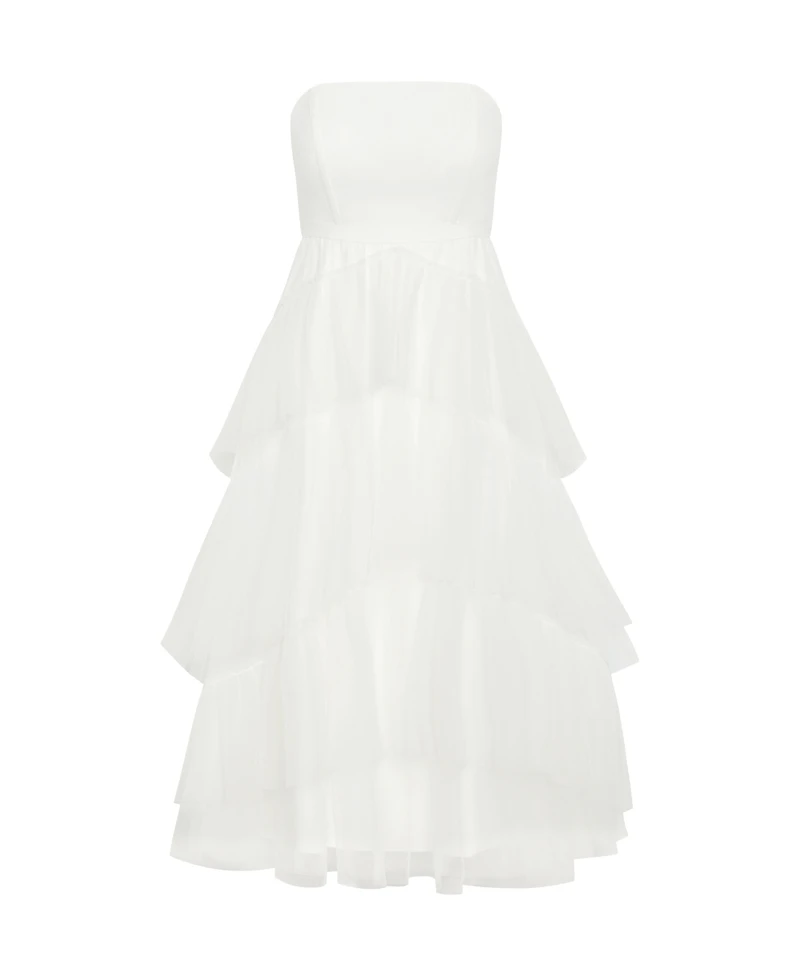 City Chic Plus Sweetheart Tulle Maxi Dress
